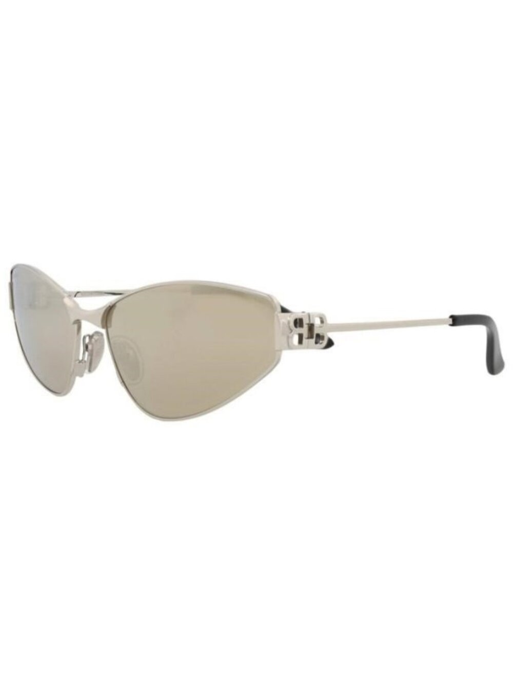 New Balenciaga Womens Cat Eye Silver Silver Silver Fashion Designer Sunglasses